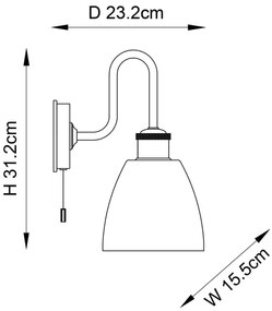 Endon 95506 - Kúpeľňové nástenné svietidlo PIPER 1xE27/10W/230V IP44 lesklý chróm
