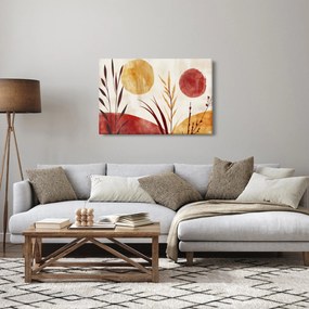 Obraz - Rastliny a kruhy (90x60 cm)