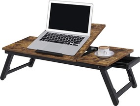 Stolík pod notebook VAREXO, rustikálne hnedá/čierna