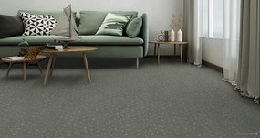 ITC, Metrážny koberec Akzento New 92, záťažový, na mieru, šíře 4m, šedá, ab (mriežka), chodba / predsieň