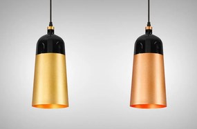 Toolight Fox B, závesná lampa 1xE27 APP196-1CP, čierna-ružové zlato, OSW-00177
