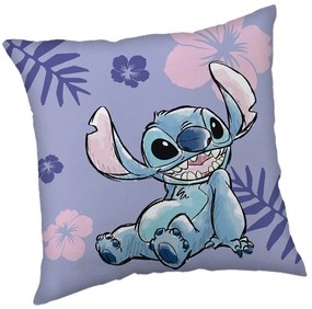 Jerry Fabrics Detský vankúšik s potlačou - Lilo a Stitch - fialová | 40 x 40 cm