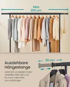 Vešiakový stojan na kolieskach HSR176B01