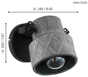 Eglo 39868 - Nástenné svietidlo HILCOTT 1xE27/40W/230V