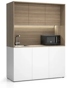 PLAN Kuchynka NIKA s drezom a batériou 1481 x 600 x 2000 mm, dub prírodný, ľavé