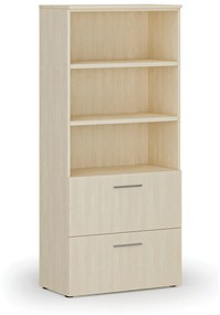 Skriňa so zásuvkami pre závesné zložky PRIMO WOOD, 1781 x 800 x 420 mm, breza