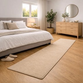 Vopi, Behúň na mieru Eton béžový 70, šíre 120 cm, béžová, chodba / predsieň