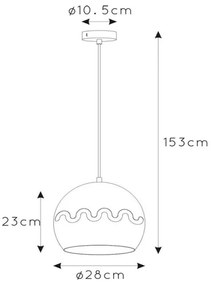 Lucide 30484/28/30 - Luster na lanku CORENTIN 1xE27/60W/230V čierna