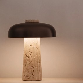 Audo Copenhagen Stmievateľná stolná lampa Reverse Travertine Bronzed Brass