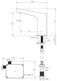 Deante BQH_028R - Bezdotyková umývadlová batéria HIACYNT 4xAA lesklý chróm