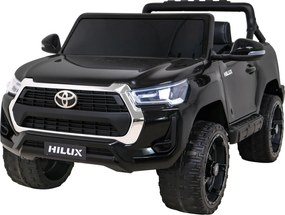 Ramiz Toyota Hilux na batérie pre deti Čierny pickup + pohon 4x4 + diaľkové ovládanie