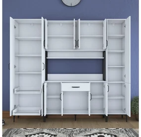 Set kuchynských skriniek Bisaka 4 (biela). Vlastná spoľahlivá doprava až k Vám domov. 1094300