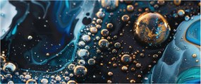 Obraz - Atramentové kvapky (120x50 cm)
