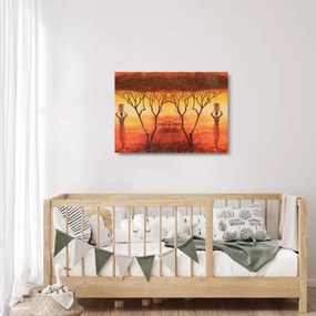 Sklenený obraz - Africká savana (70x50 cm)