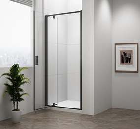 Polysan Polysan, EASY BLACK otočné sprchové dvere 880-1020mm, číre sklo, EL1715B