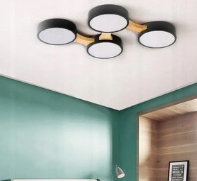 Stropné LED svietidlo GRID 20W - čierne / hnedé + ovládač