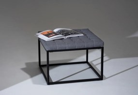 Lavica DOMINIQ XL, 59x45,5x59, čierna/sivá