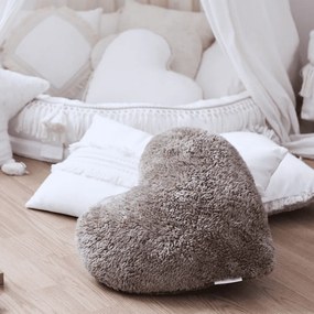 Vankúš Boho srdce čokoláda 44x44 cm