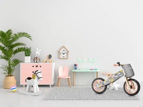 Ružové odrážadlo pre deti so zvončekom