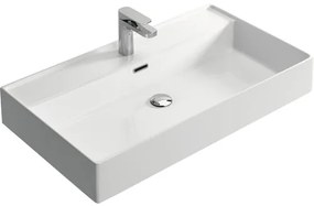 Kúpeľňový nábytkový set Maxx XL 80 cm s keramickým umývadlom a zrkadlom s LED osvetlením dub sivý