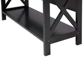 Zostava kancelárskeho nábytku tmavé drevo/čierna FOSTER/HARISON Beliani