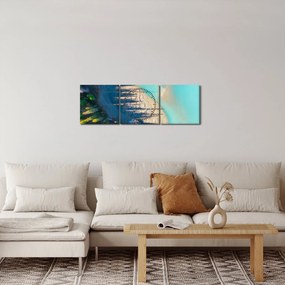 Obraz - Pohľad na jazero (s hodinami) (90x30 cm)