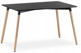 Jedálenský set 1+4, stôl ADRIA 120x80 čierny + stolička DAREN NORI čierne