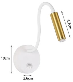 Brilagi - LED Stmievateľná flexibilná nástenná lampa MAYA 1xG9/4W/230V biela/zlatá