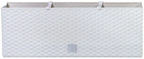 Truhlík samozavlažovací 50cm biely RATAN s vložkou