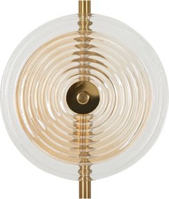 Stojacia lampa v zlatej farbe so skleneným tienidlom (výška 170 cm) Venice – Mauro Ferretti