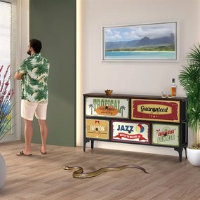 Autronic BONTEC Komoda 103x30x56cm, mdf, viacfarebná, AUK-W2103 BK Farba: Viacfarebná
