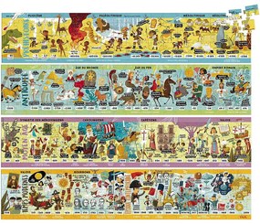 Vilac Veľké drevené puzzle histórie
