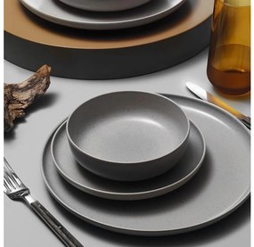 Jedálenská súprava 8 ks sivá/porcelán