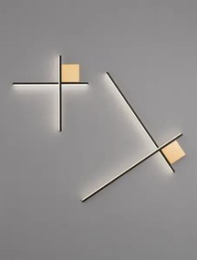 Dizajnové nástenné svietidlo Cross 50 zlatá