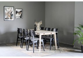 Čierna jedálenská stolička s tmavosivým sedákom Rowico Nagano