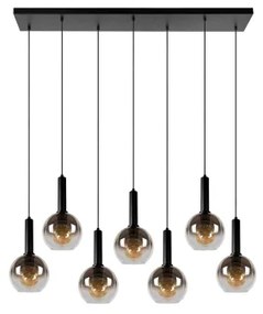 Lucide 45402/07/30 - Luster na lanku MARIUS 7xE27/40W/230V čierna