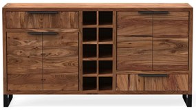 furniture-nabytek.cz - Masívny príborník Sydney z akácie, lakovaný, hnedý – 160×45×84 cm