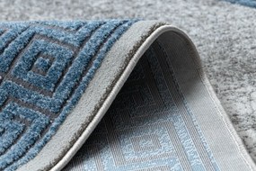 Moderný koberec NOBLE 1512 68 vzor rámu, Grécky vintage - Štrukturálny, dve vrstvy rúna, krémová modrá Veľkosť: 240x330 cm