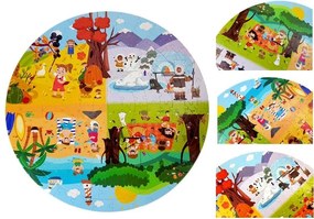 LEAN TOYS Detské puzzle pre najmenších ročné obdobie 150 dielikov