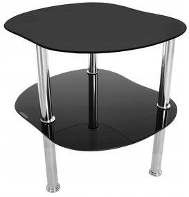 Tutumi, sklenený konferenčný stolík CT-012 čierna / čierna, KRZ-09020