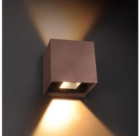 Brilagi - LED Vonkajšie nástenné svietidlo CUBE LED/6W/230V hnedé IP54