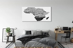 Obraz plexi Čierna a biela titulky 140x70 cm