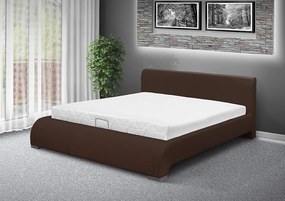Luxusná posteľ 200x140 cm z eko kože Seina farba čalúnenia: eko koža biela