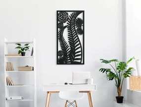 drevko Vyrezávaný obraz Paprade Rozmer obrazu: 44,5 x 22,5 cm, Farba dekorácie: Čierna