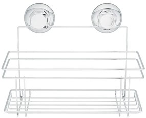 Samodržiaca kovová kúpeľňová polička v striebornej farbe Bestlock Bath – Compactor