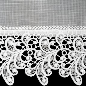 KRÁTKA ZÁCLONA NA PÁSKE MARTINA 150X70 CM BIELA