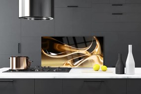 Sklenený obklad Do kuchyne Zlato abstrakcia art umenie 125x50 cm
