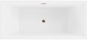 Mexen Vigo, voľne stojaca vaňa 178,5 x 80 cm, biela, ružové zlato prepad, 51251788000-60