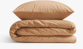 Goldea bavlnené posteľné obliečky - hnedé 140 x 220 a 70 x 90 cm