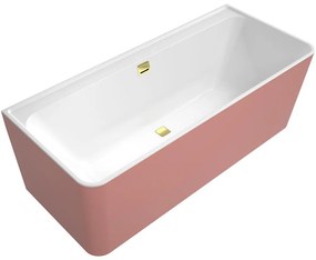 VILLEROY &amp; BOCH Collaro voľne stojaca vaňa akrylátová, pre pristavenie k stene (bez spoja medzi panelom a vaňou), odtok v strede, 1795 x 790 x 630 mm, Colour on Demand, Gold, biela alpská, UBA180COR9CSBCVJ01